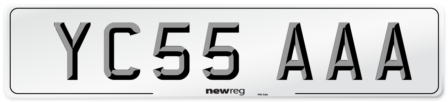 YC55 AAA Number Plate from New Reg